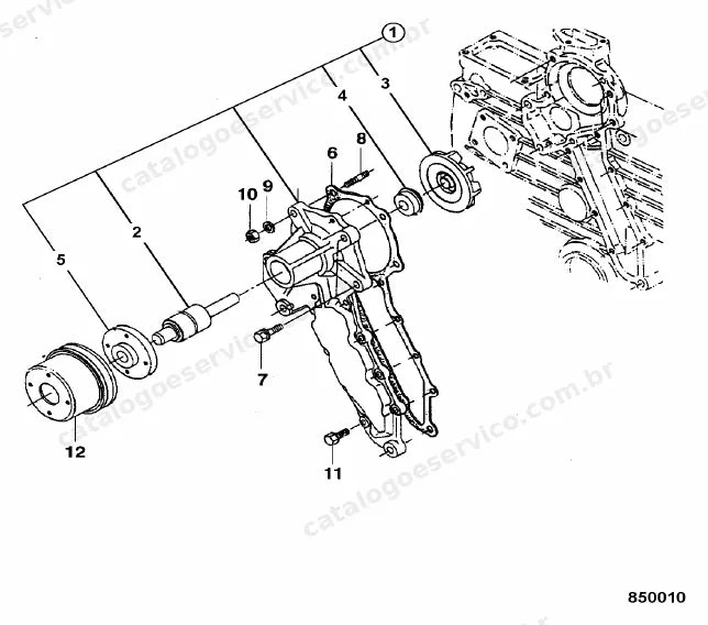 Catálogo de peças JCB VMT400 — vista explodida 2 de 4