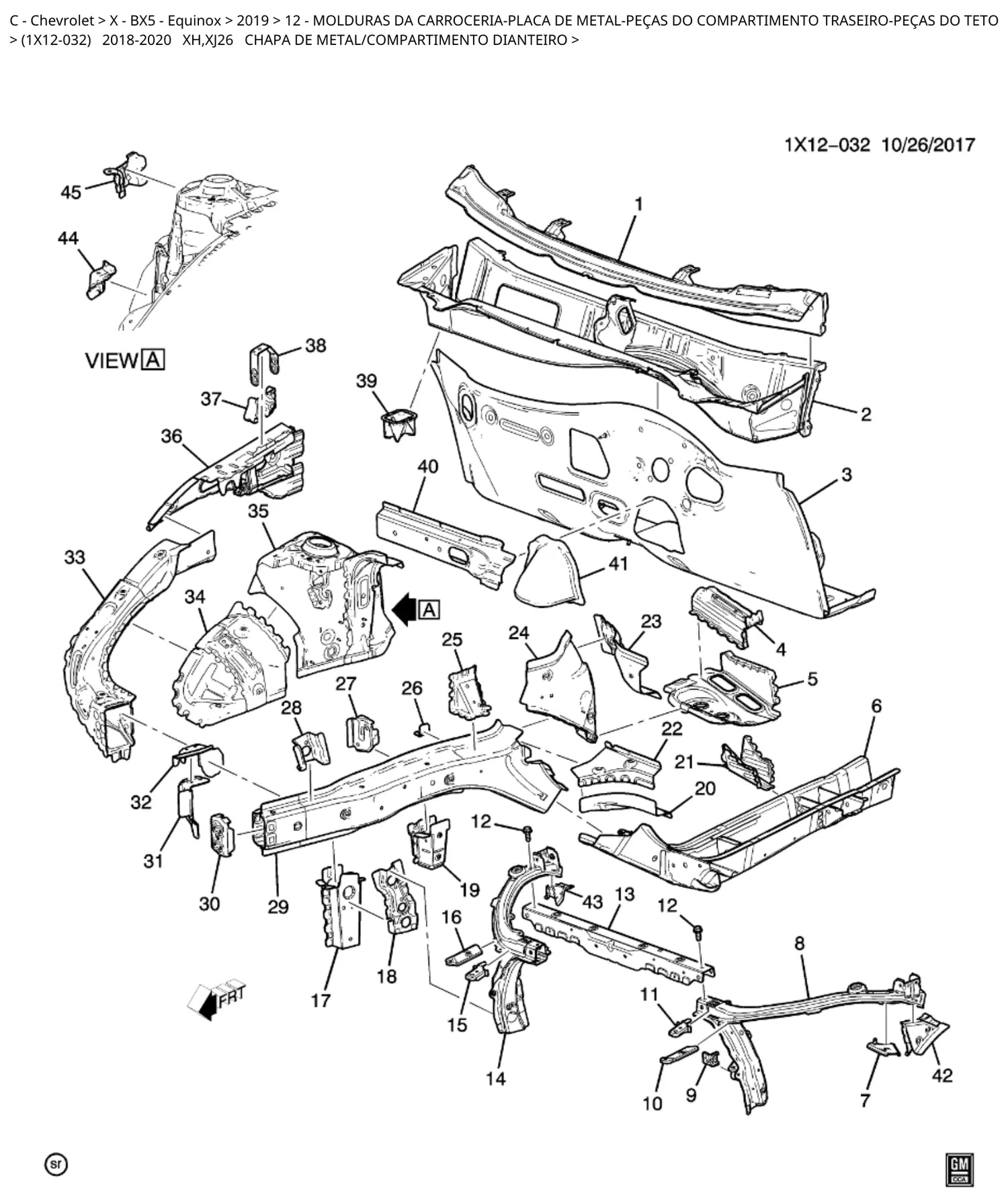 Catálogo de Peças Chevrolet Equinox 2019 — vista explodida 3 (pág. 577 do PDF)