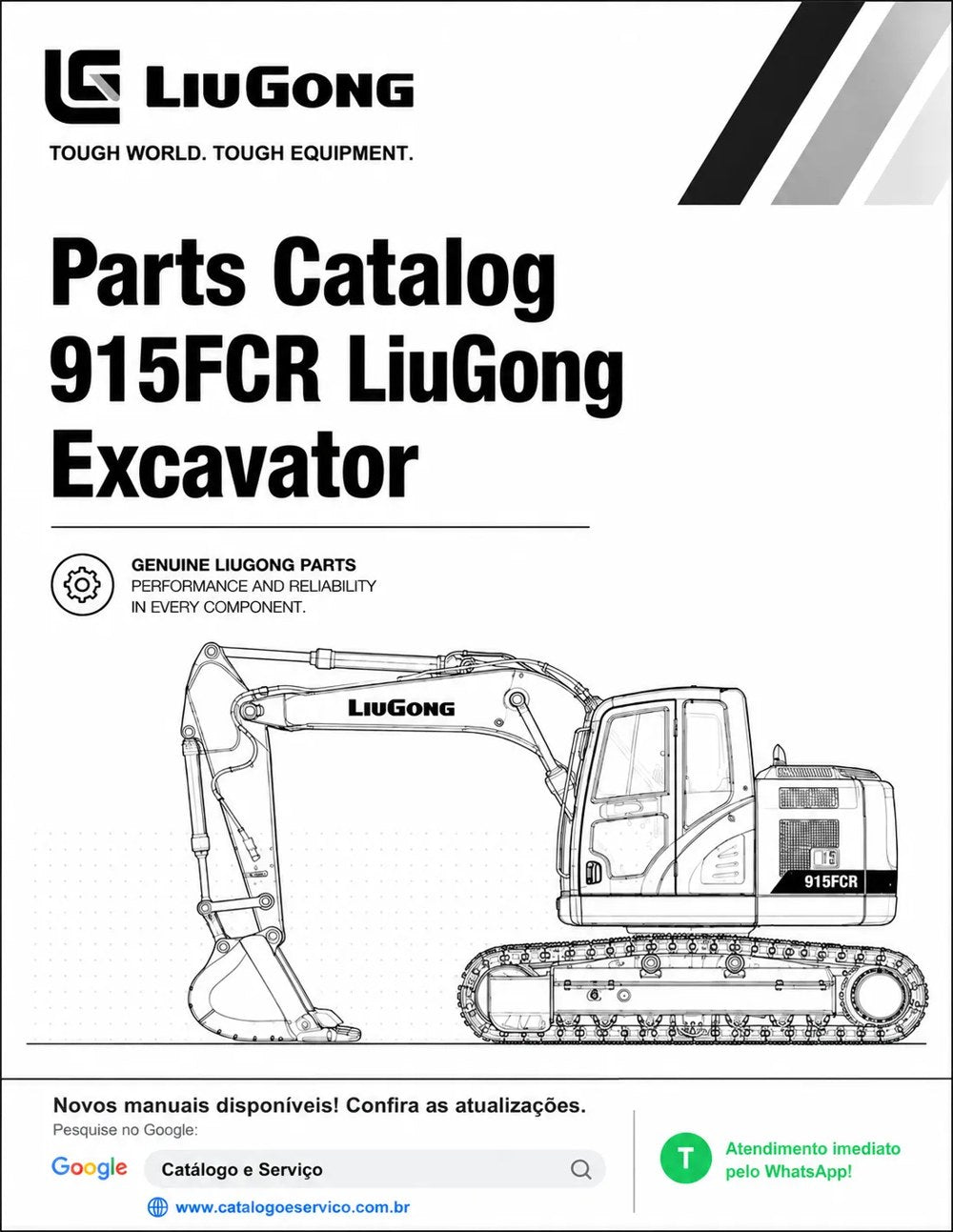Catálogo de Peças 915FCR LiuGong Escavadeira