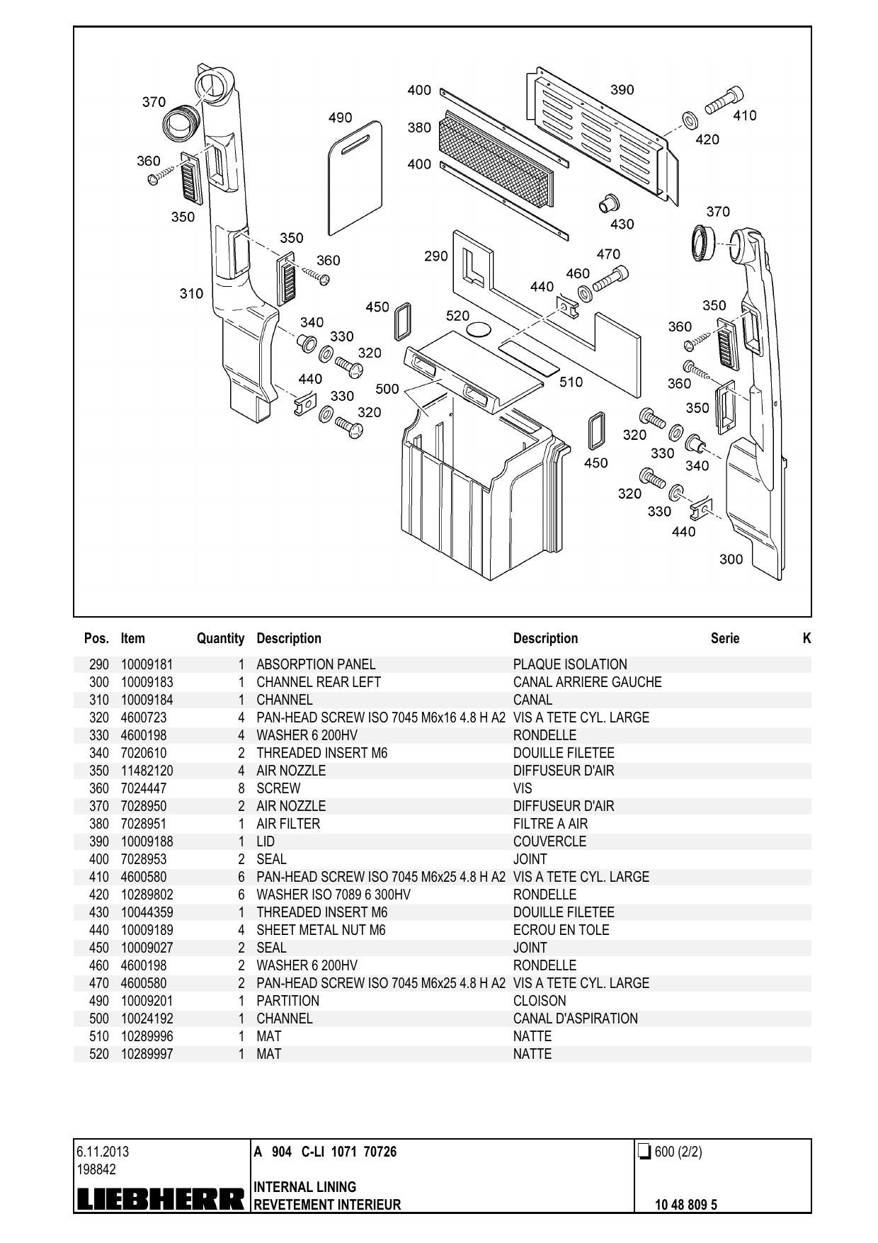 Catálogo de Peças A904C-LI Liebherr Escavadeira - página 2