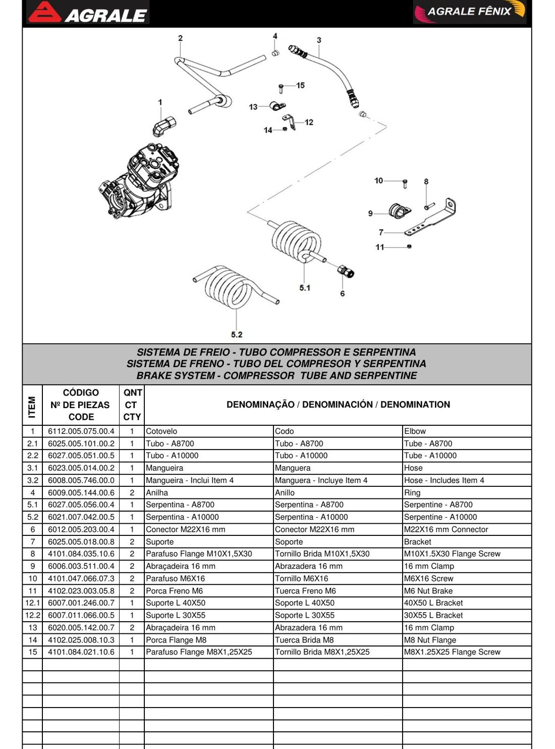 Catálogo de Peças Agrale A8700 / A10000 - motor Cummins ISF 3.8 - Caminhão - página 2