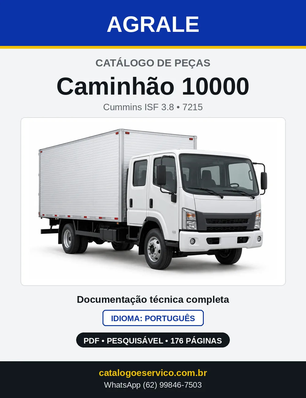 Capa do Catálogo de Peças Agrale Caminhão 10000 em PDF