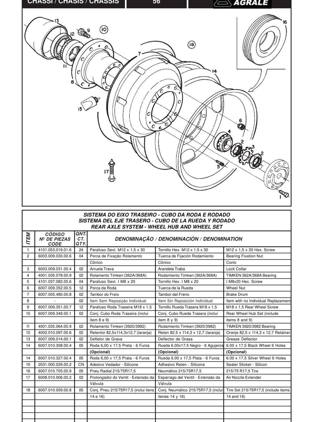 Catálogo de Peças Agrale Chassi MA 8.5 TCA - motor MWM X10 - Ônibus - página 3