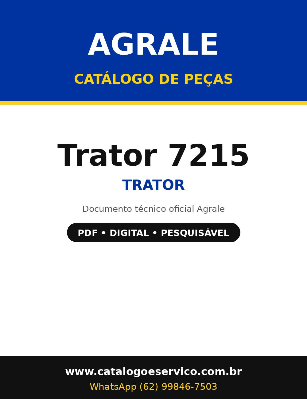 Catálogo de Peças Agrale Trator 7215 - Trator