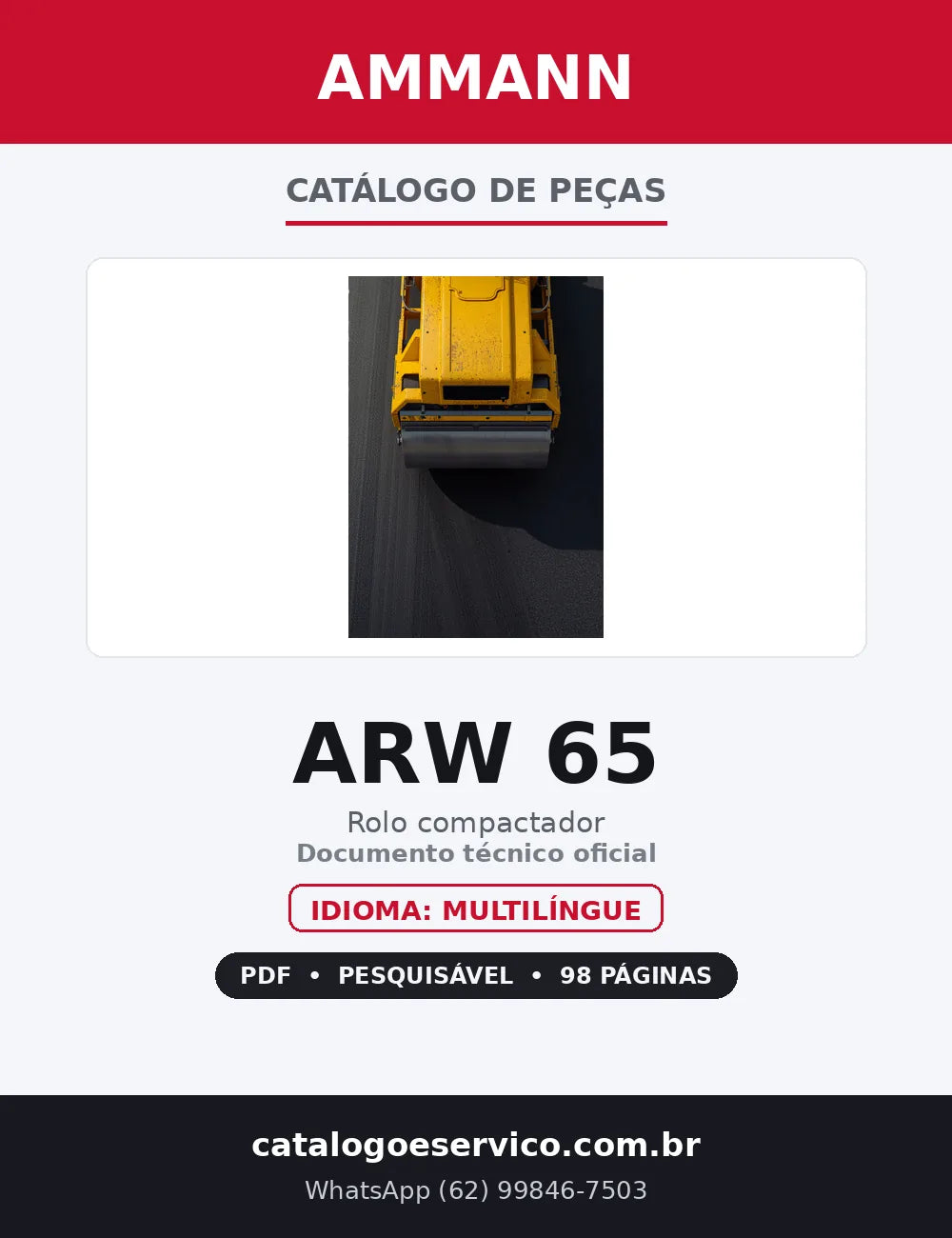 Capa — Catálogo de Peças Ammann ARW 65