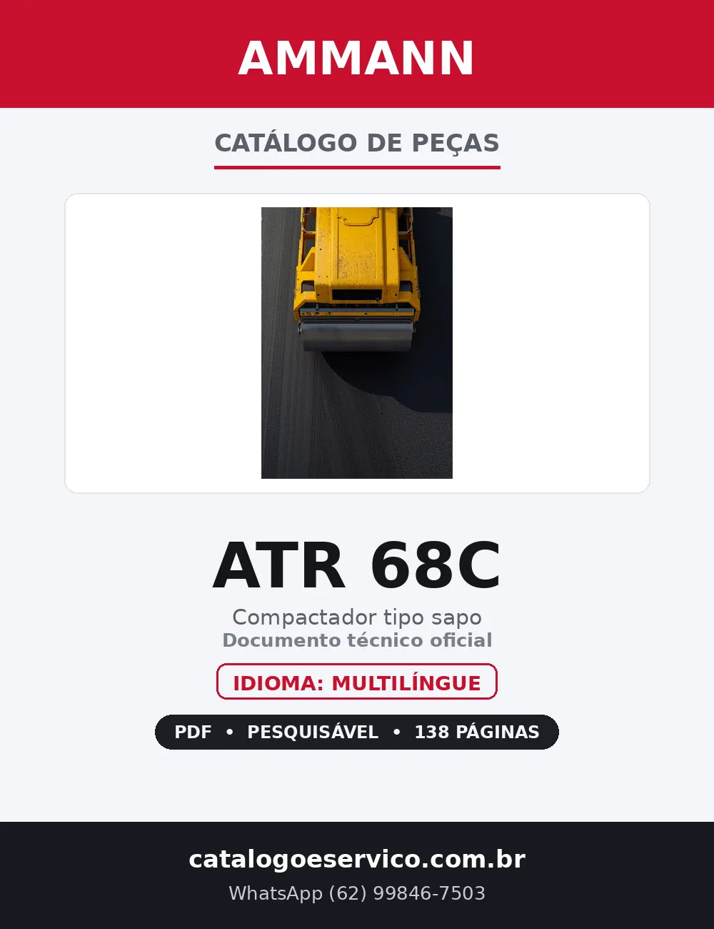 Capa — Catálogo de Peças Ammann ATR 68C