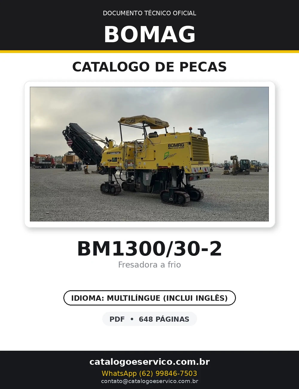 Catalogo De Peças BOMAG - BM1300\30-2 - Cold Milling Planer — capa