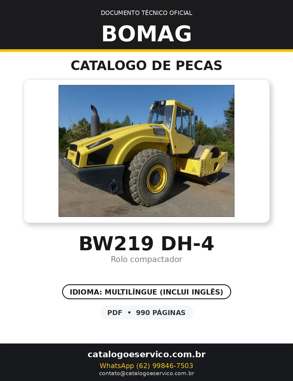 Catalogo De Peças BOMAG - BW219 DH-4 - Roller — capa