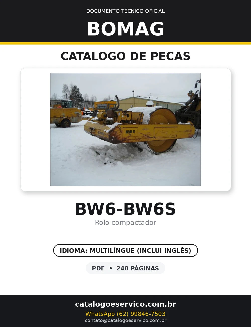 Catalogo De Peças BOMAG - BW6\BW6S - Roller — capa