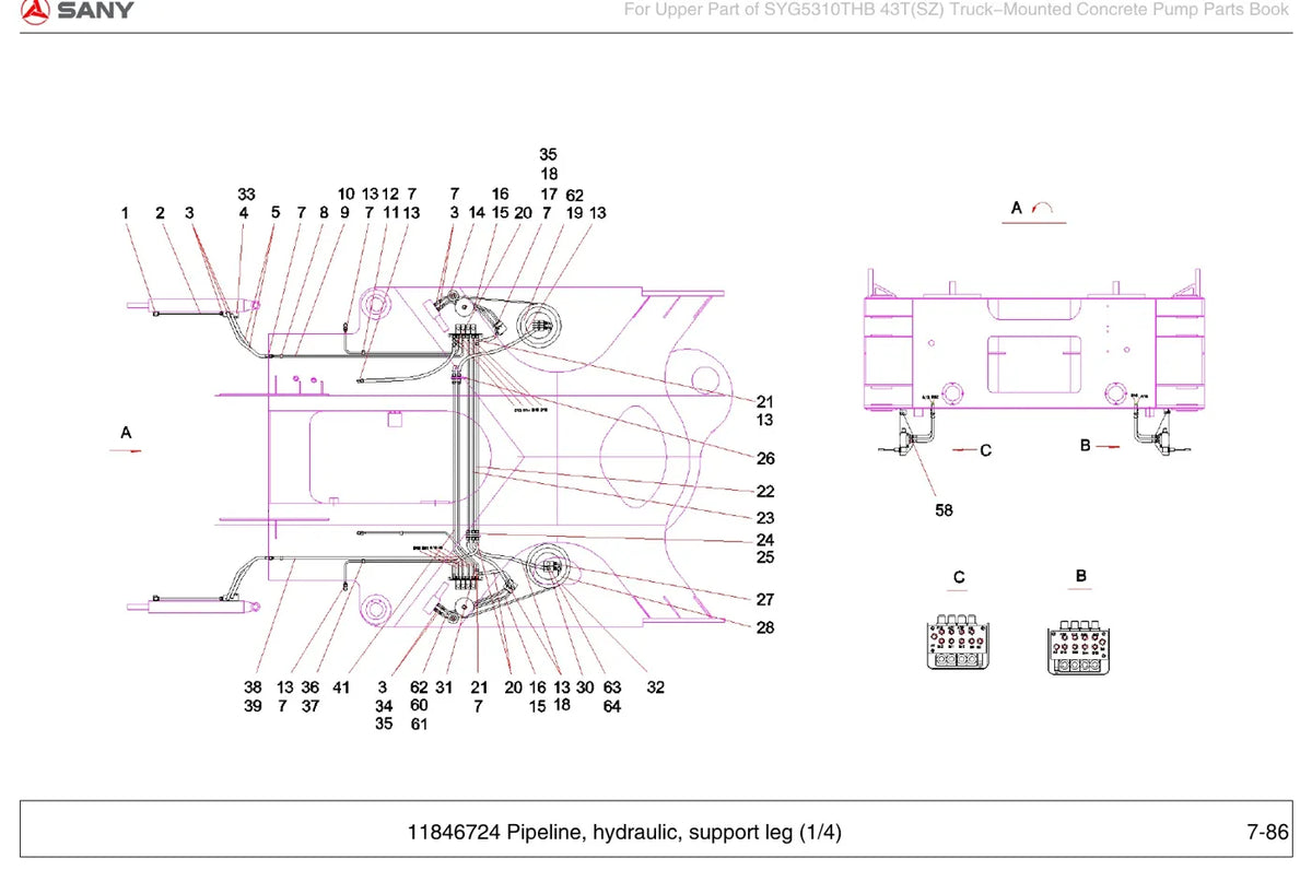 Catálogo de Peças SANY SYG5310THB 43T(SZ) — vista interna 1