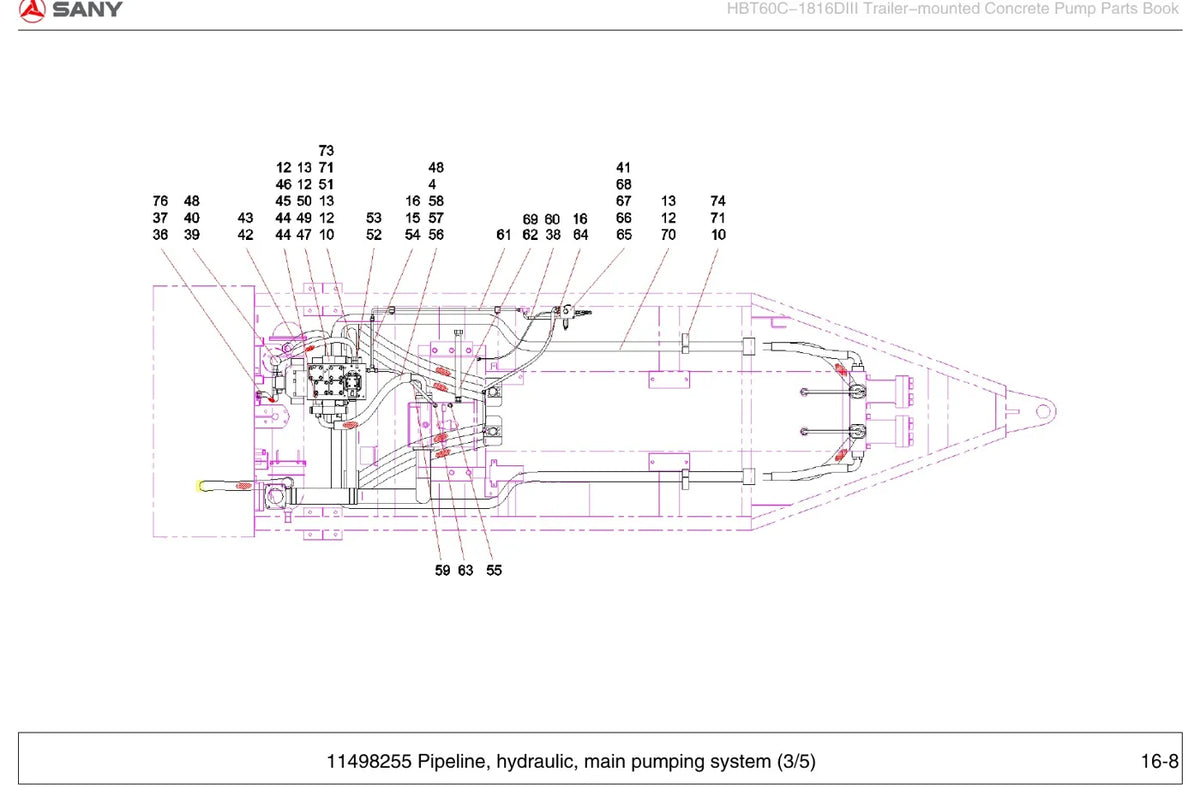 Catálogo de Peças SANY HBT60C-1816DIII — vista interna 1