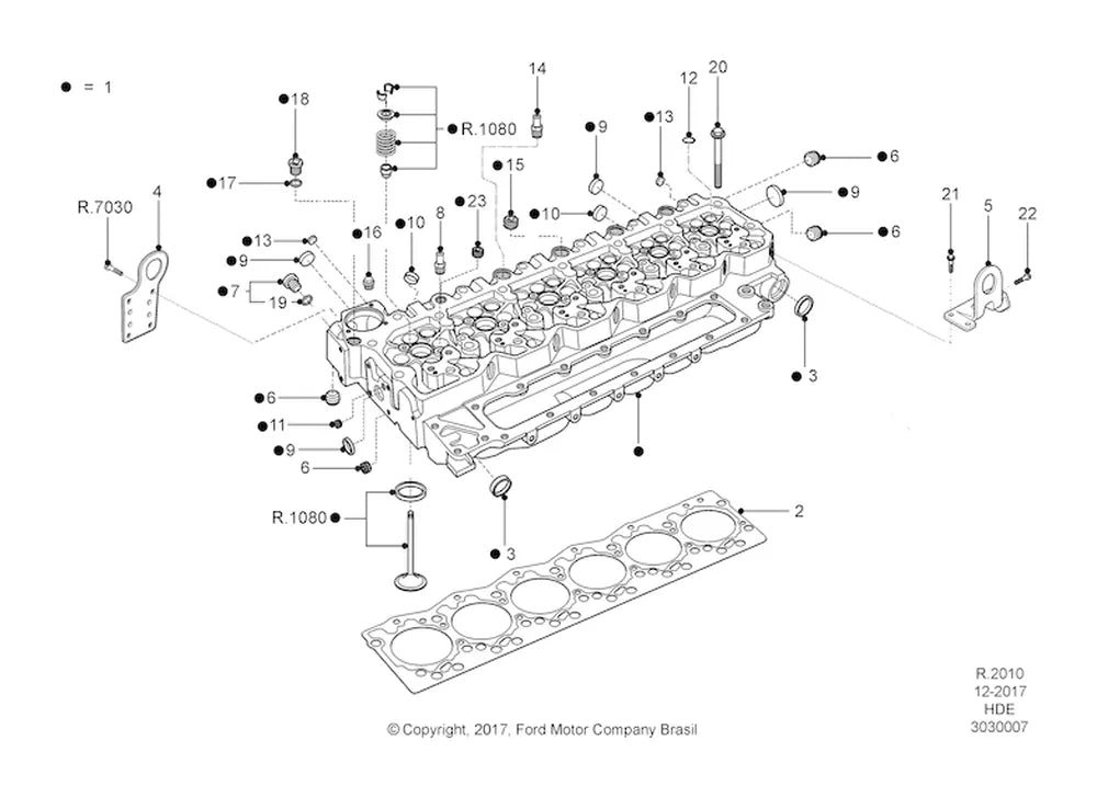 Catálogo de Peças Ford Cargo 2423 6x2 — vista explodida 1