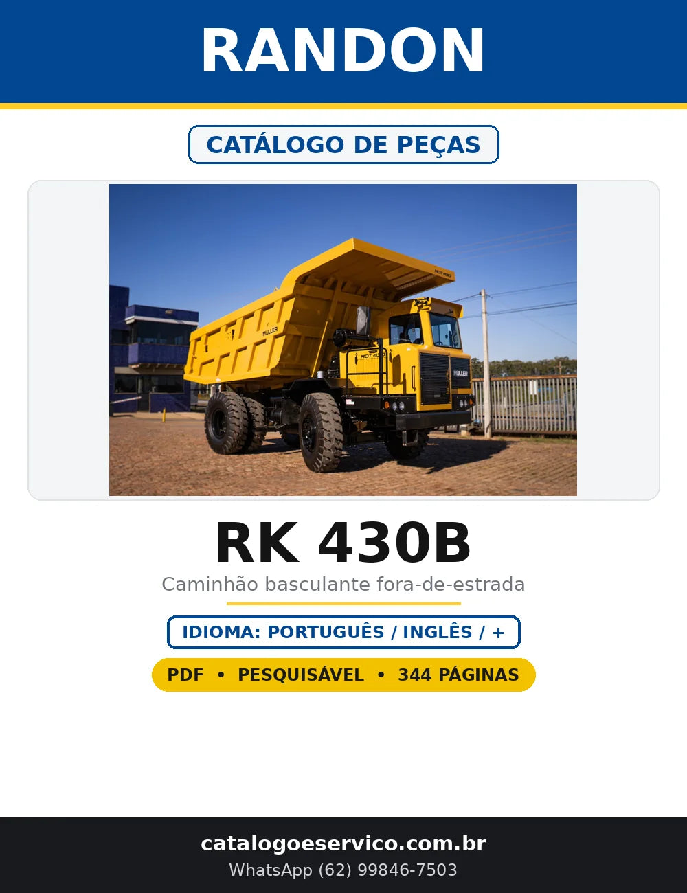 Capa do Catálogo de Peças Randon RK 430B em PDF com 344 páginas
