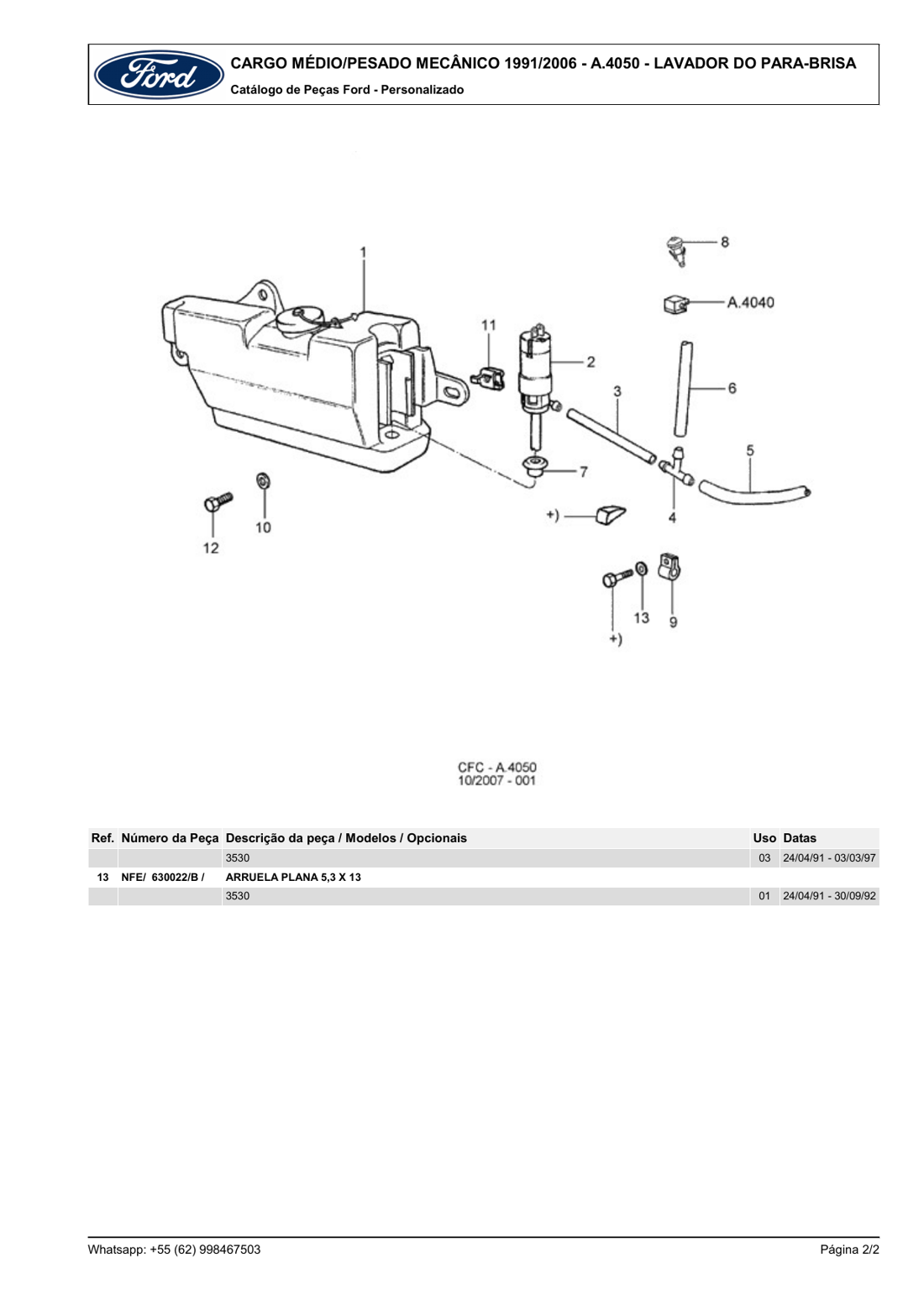 Catálogo de Peças Caminhão Ford 3530