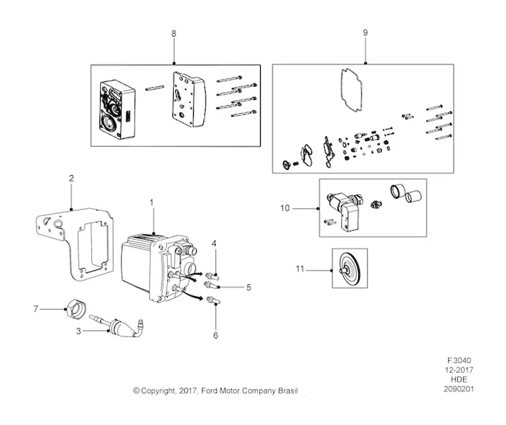 Catálogo de Peças Ford Cargo 2623 6x4 — vista explodida 1
