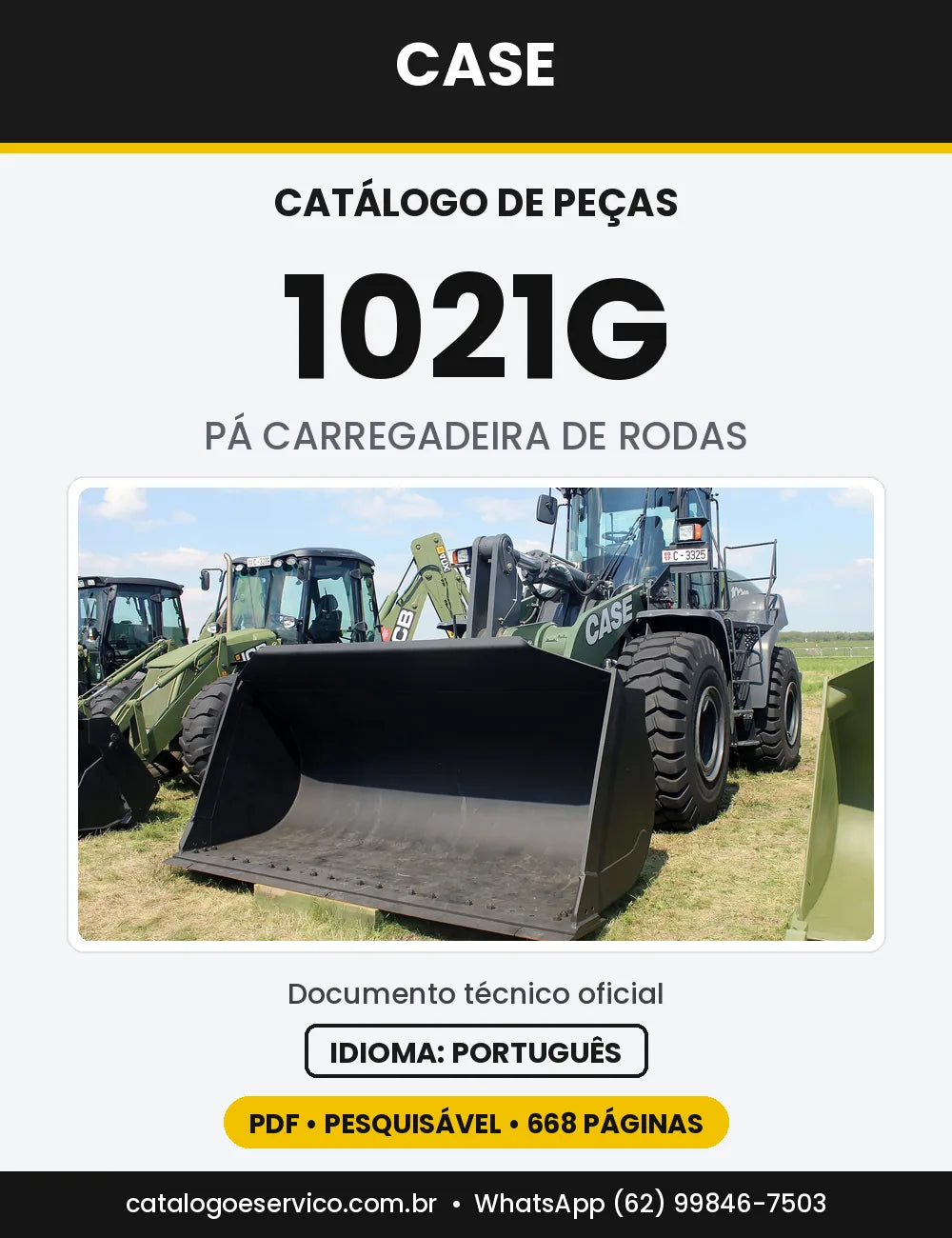 Catálogo de Peças Case 1021G — capa do catálogo em PDF