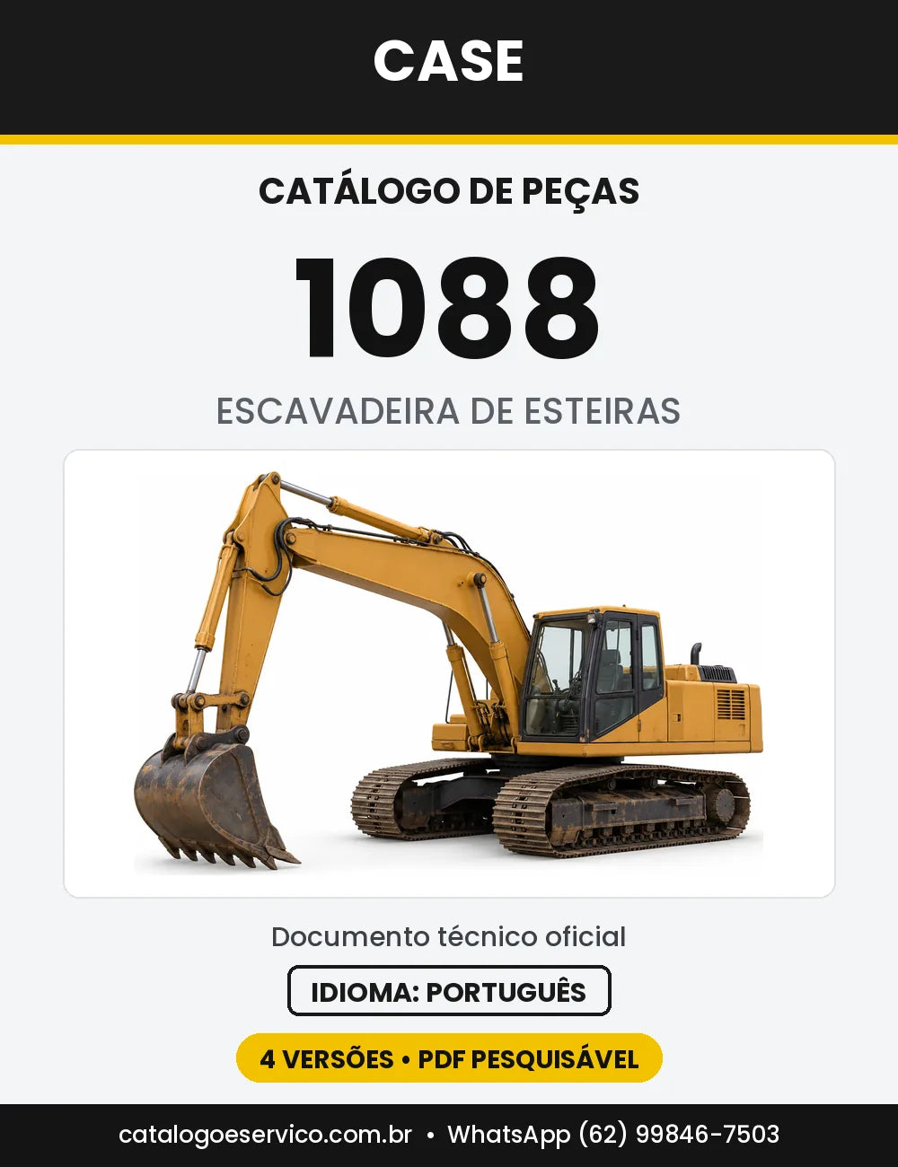 Catálogo de Peças Case 1088 (CK, CL, CS, MAXI) — capa do catálogo em PDF