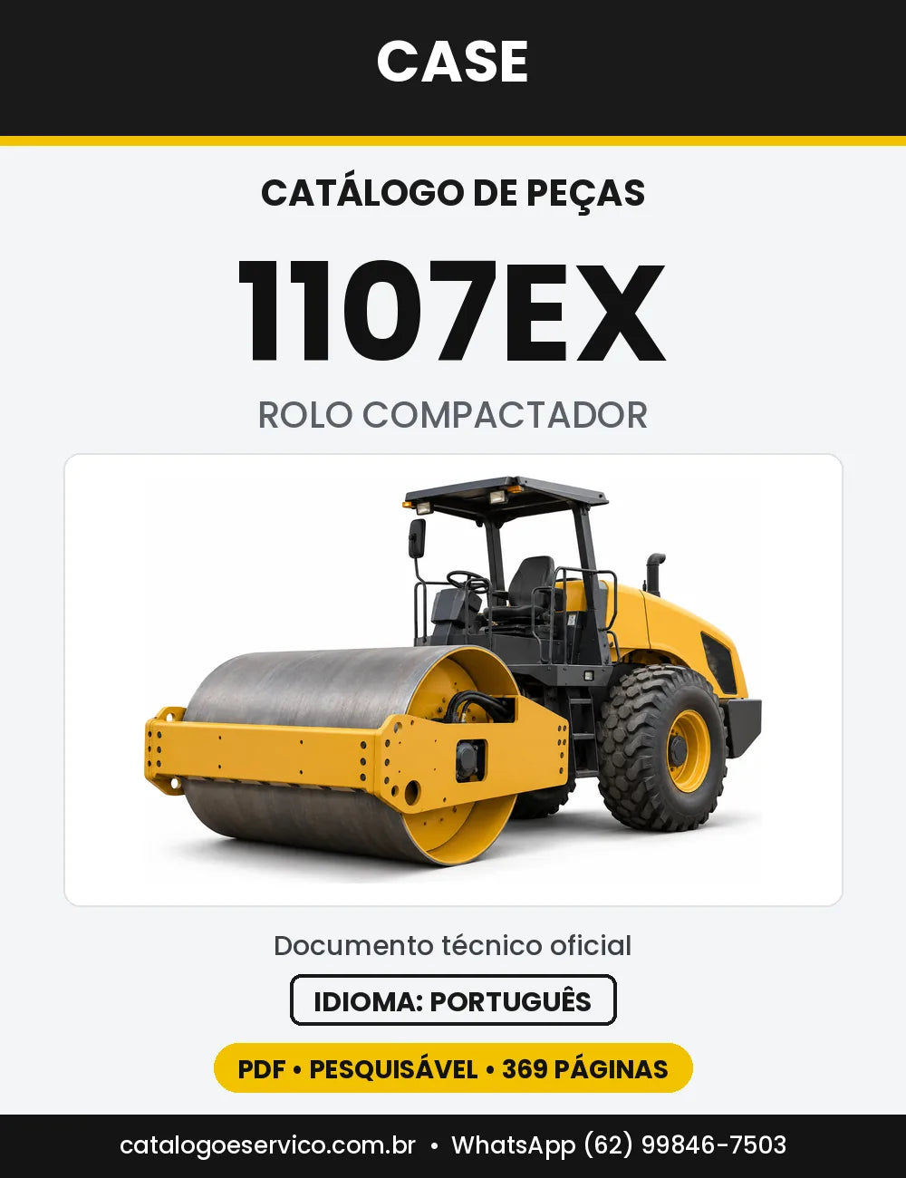 Catálogo de Peças Case 1107EX — capa do catálogo em PDF
