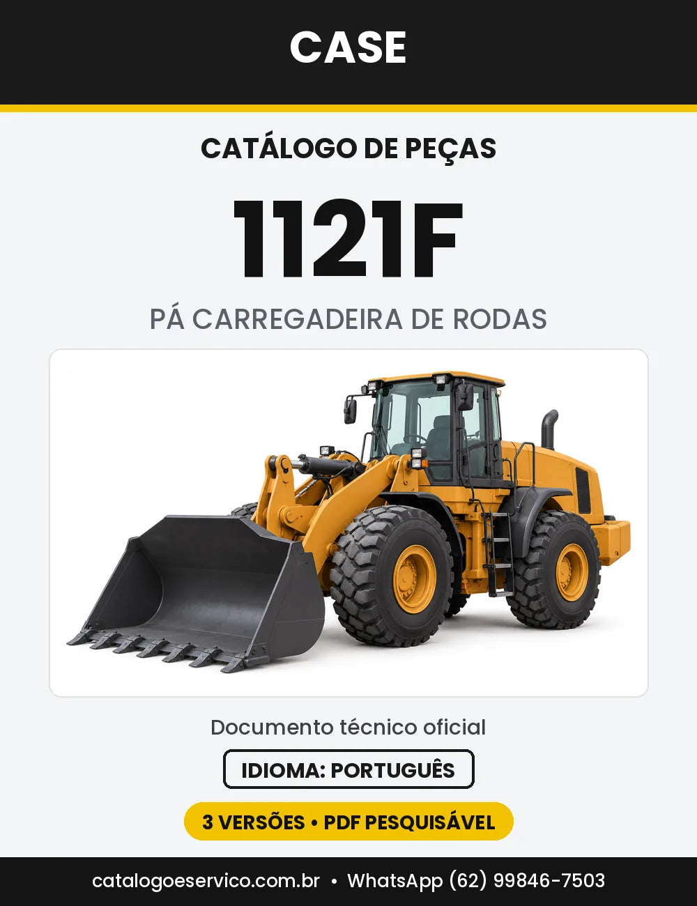 Catálogo de Peças Case 1121F — capa do catálogo em PDF