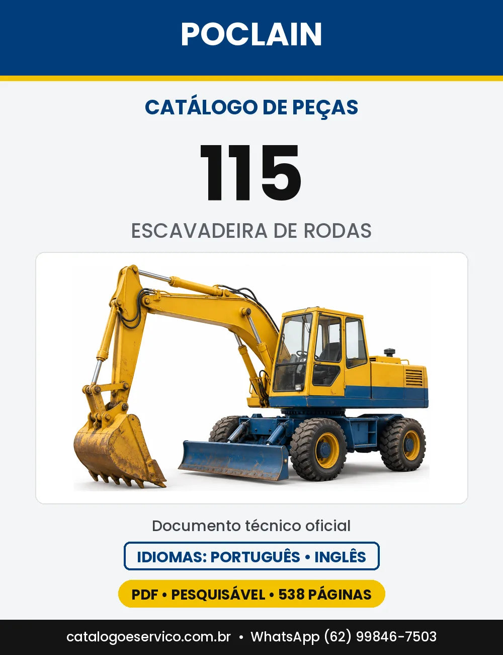 Catálogo de Peças Poclain 115 — capa do catálogo em PDF