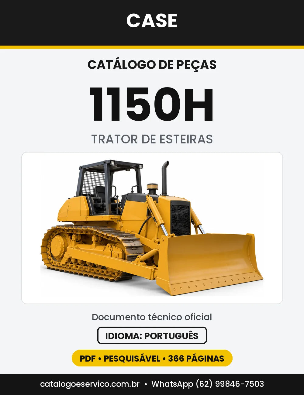 Catálogo de Peças Case 1150H — capa do catálogo em PDF