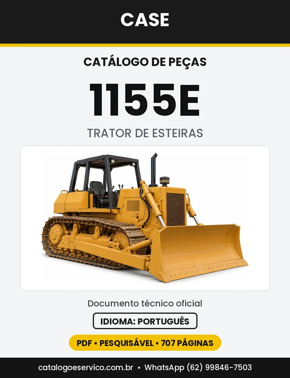 Catálogo de Peças Case 1155E — capa do catálogo em PDF