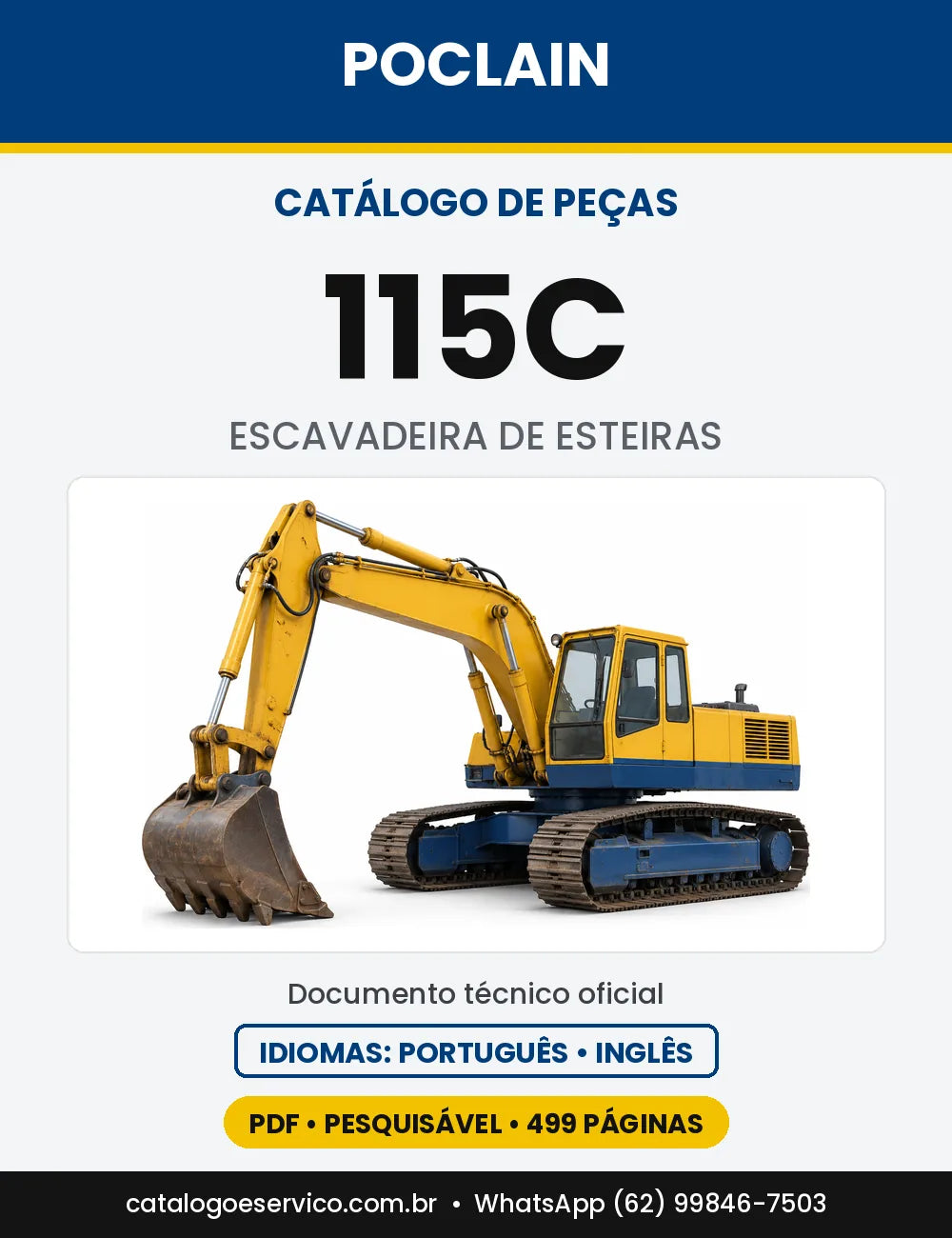 Catálogo de Peças Poclain 115C — capa do catálogo em PDF