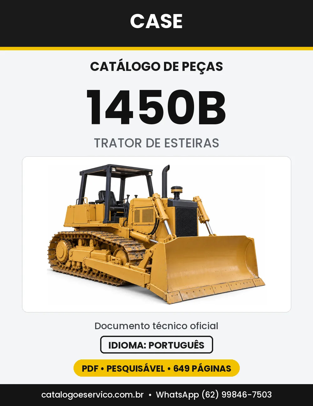 Catálogo de Peças Case 1450B — capa do catálogo em PDF