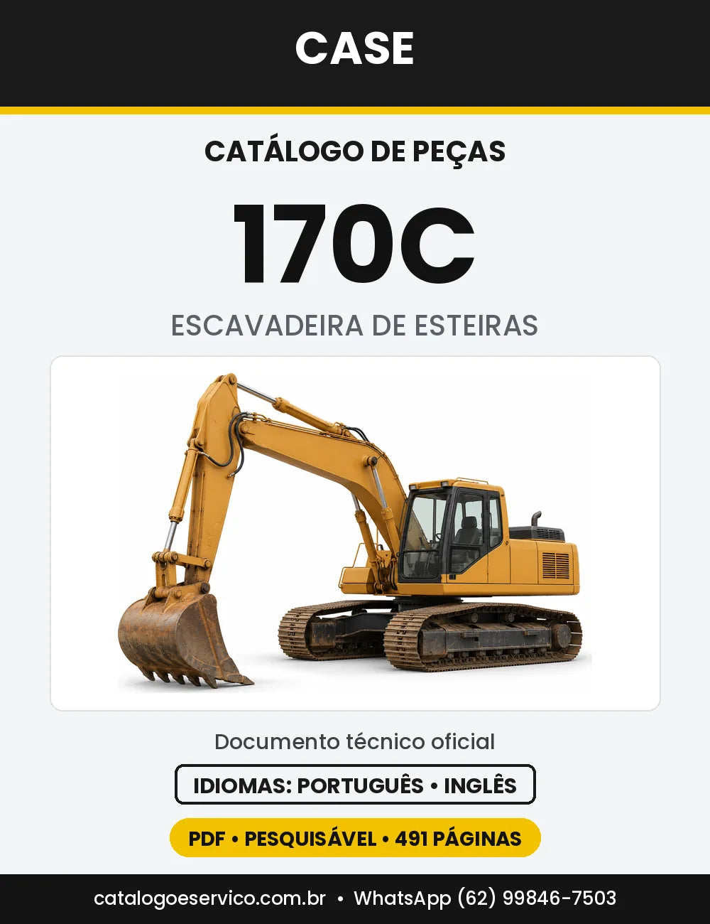 Catálogo de Peças Case 170C — capa do catálogo em PDF