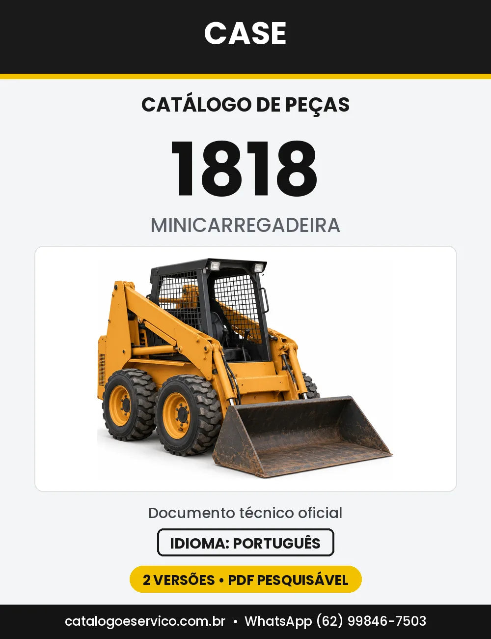 Catálogo de Peças Case 1818 (Geral e Após Série JAF0069386) — capa do catálogo em PDF