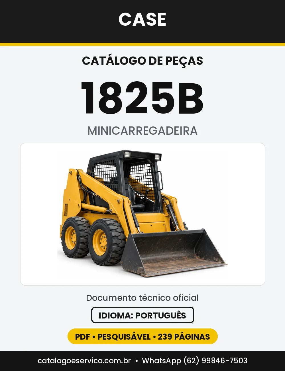 Catálogo de Peças Case 1825B — capa do catálogo em PDF