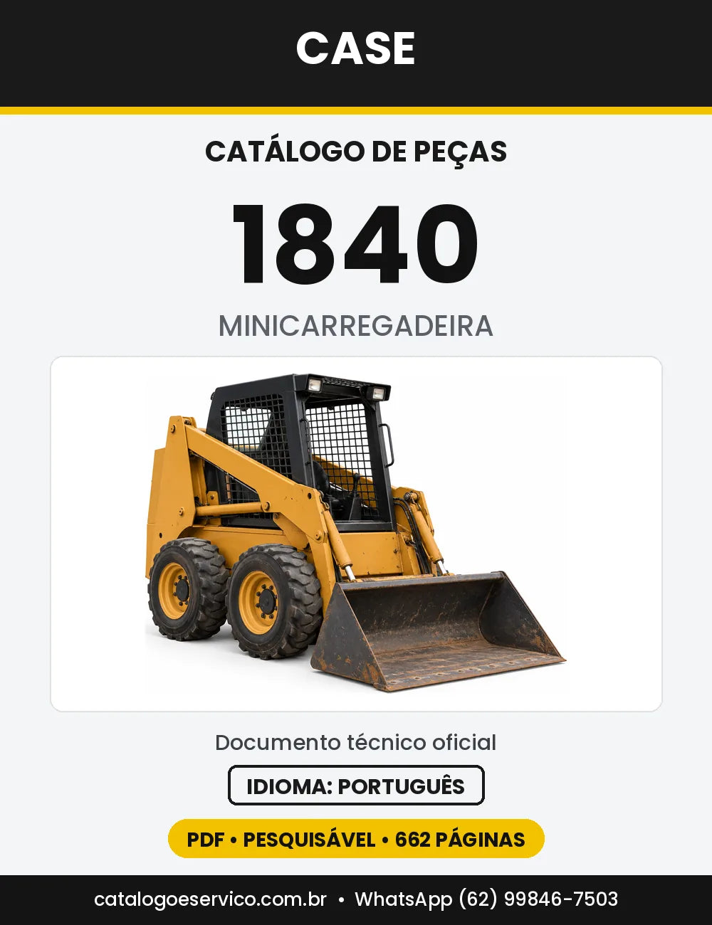 Catálogo de Peças Case 1840 — capa do catálogo em PDF