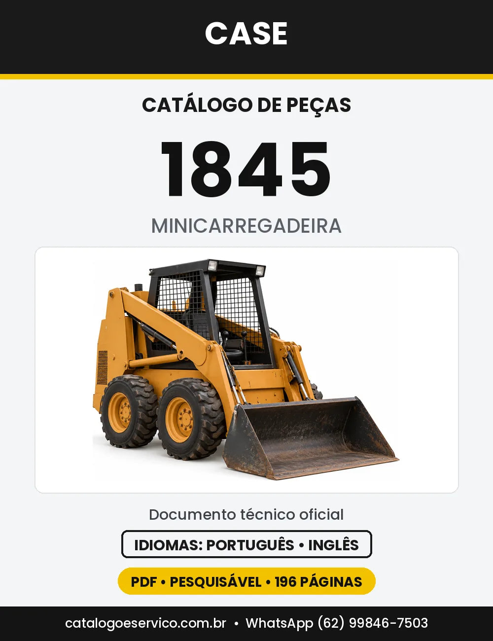 Catálogo de Peças Case 1845 — capa do catálogo em PDF