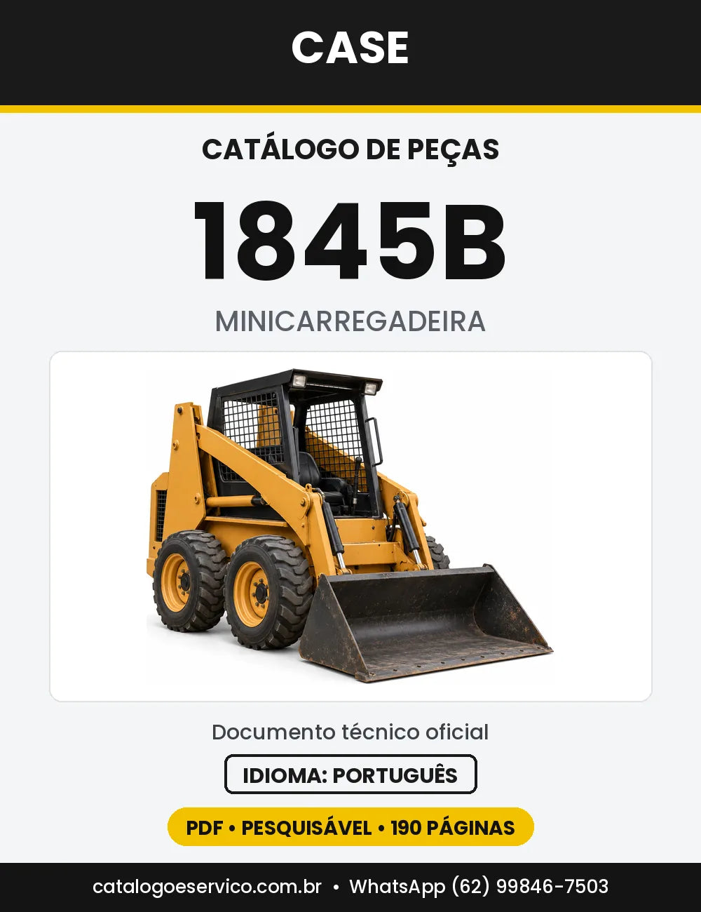 Catálogo de Peças Case 1845B — capa do catálogo em PDF