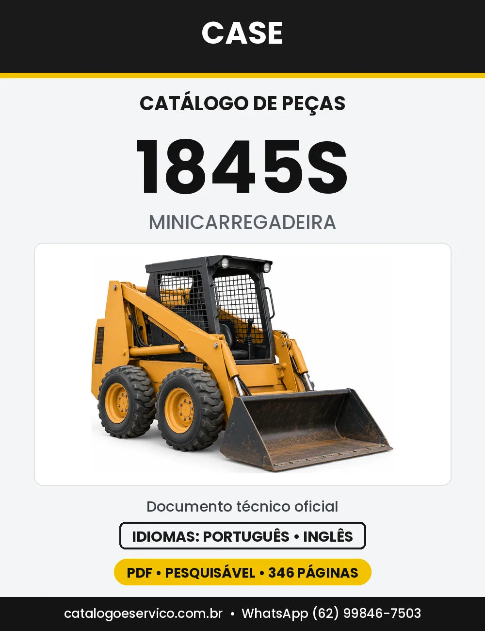 Catálogo de Peças Case 1845S — capa do catálogo em PDF
