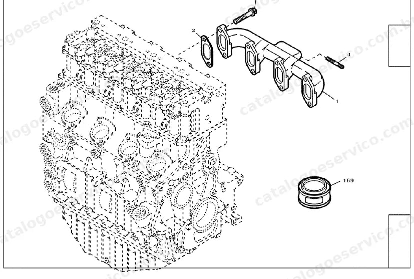 Catálogo de Peças Case 221D (Tier II Europa e Série 581101) — vista explodida de peças, imagem 1