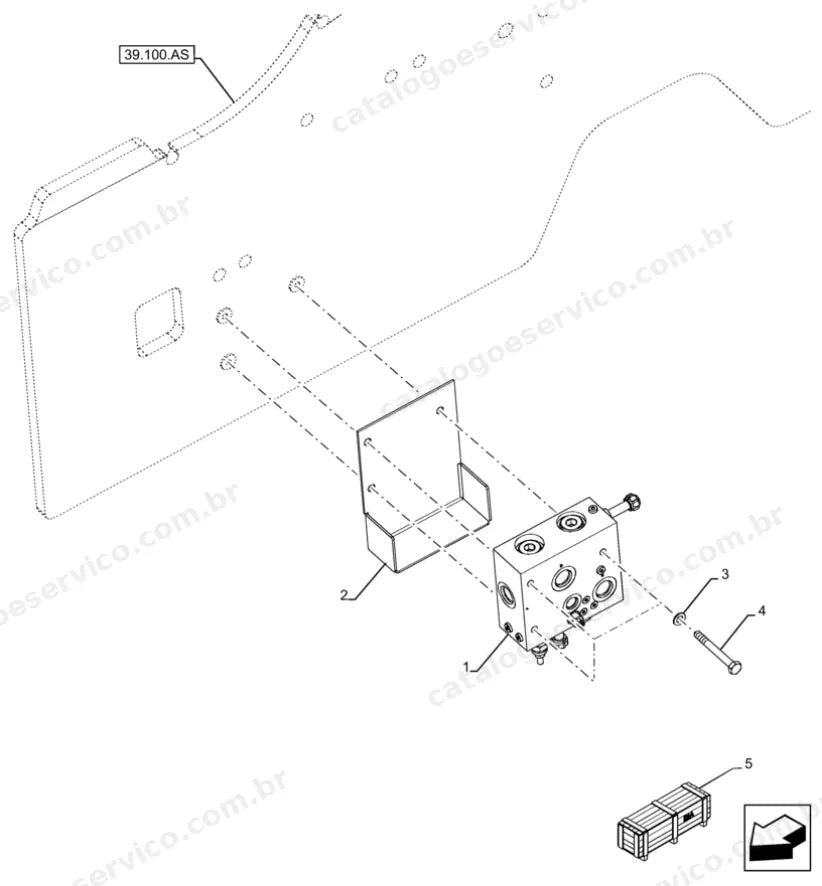 Catálogo de Peças Case 221F (HS ZB e STD ZB) — vista explodida de peças, imagem 2