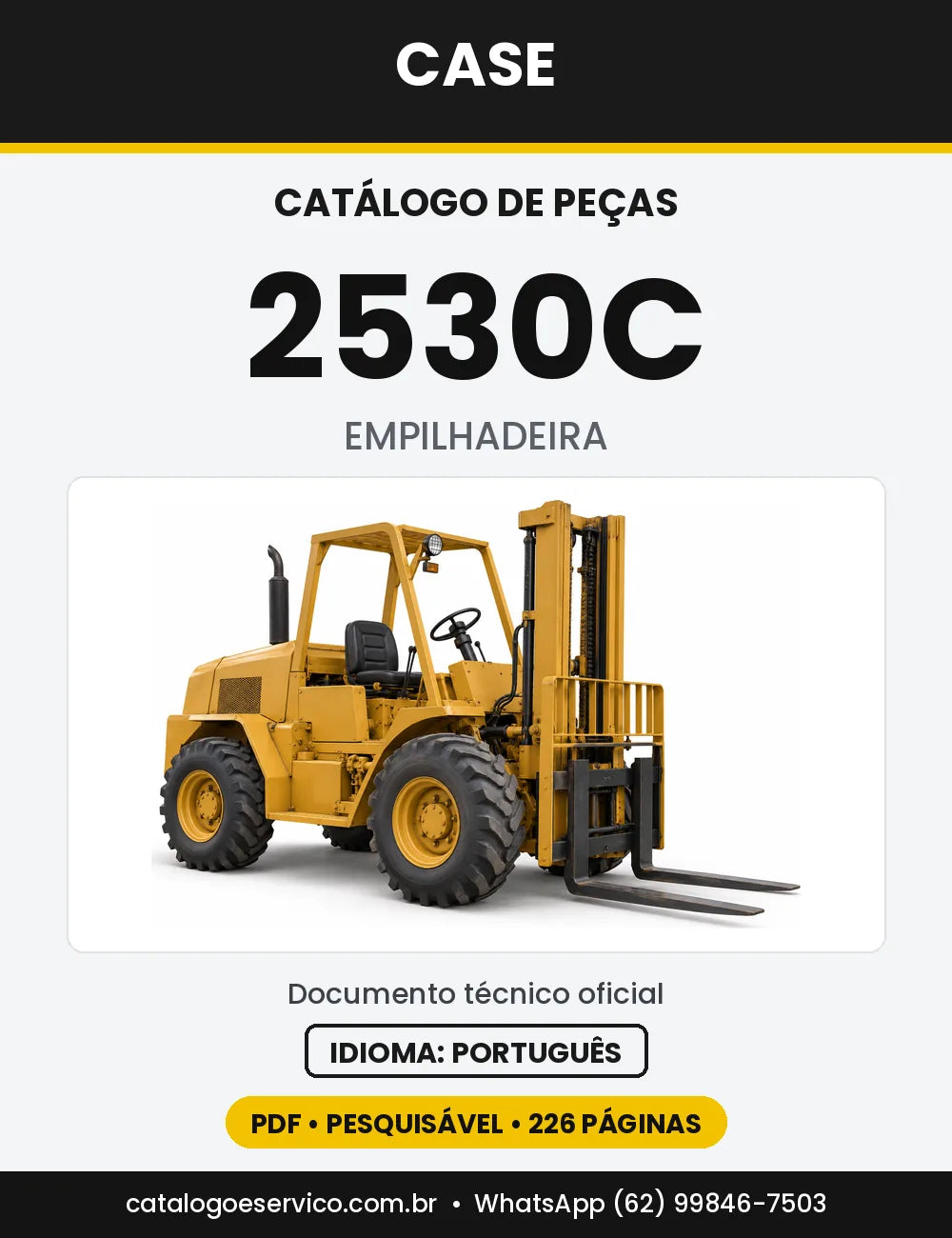 Catálogo de Peças Case 2530C — capa do catálogo em PDF