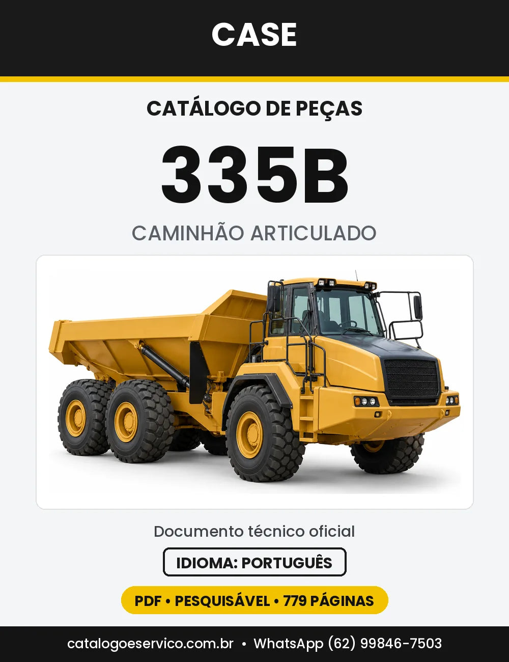 Catálogo de Peças Case 335B — capa do catálogo em PDF