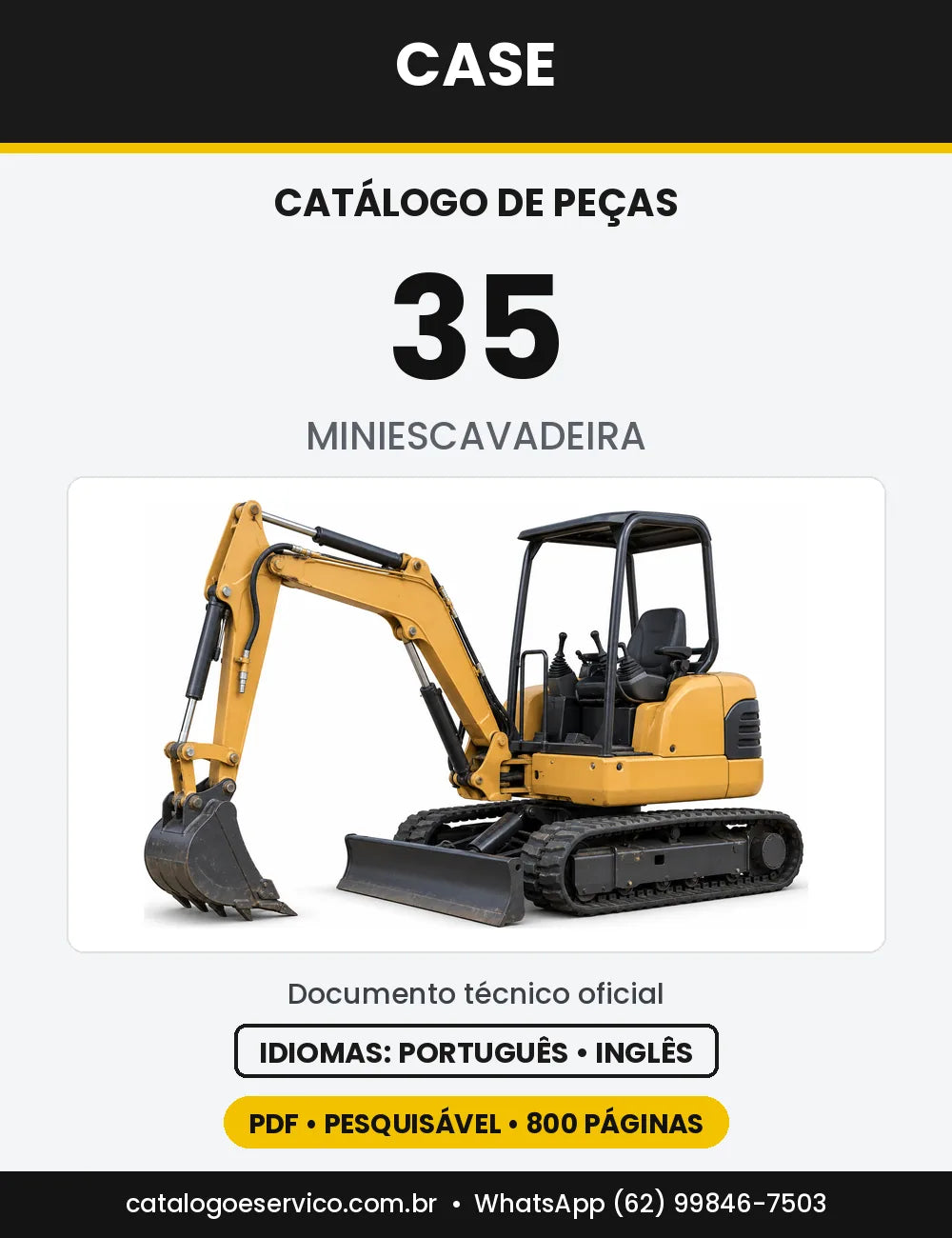 Catálogo de Peças Case 35 — capa do catálogo em PDF