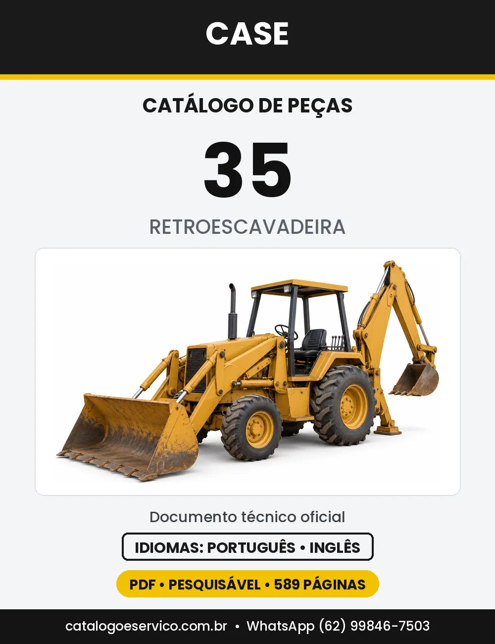 Catálogo de Peças Case 35 — capa do catálogo em PDF