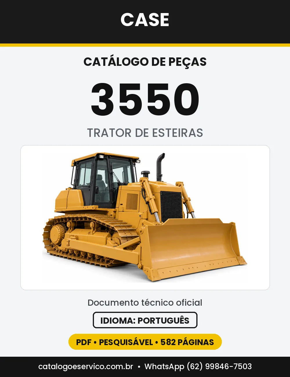 Catálogo de Peças Case 3550 — capa do catálogo em PDF
