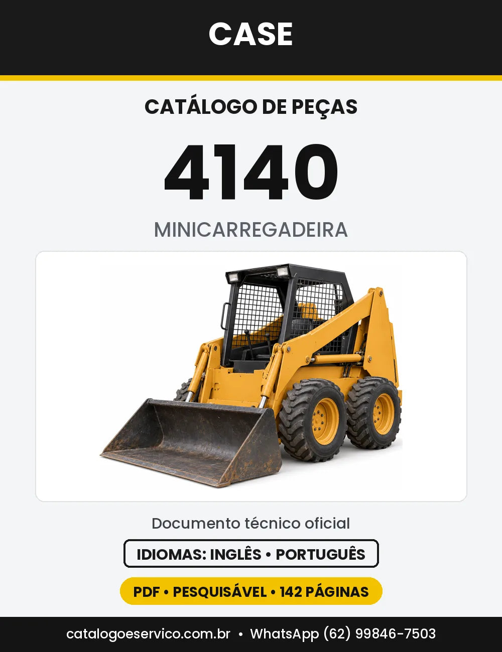 Catálogo de Peças Case 4140 — capa do catálogo em PDF