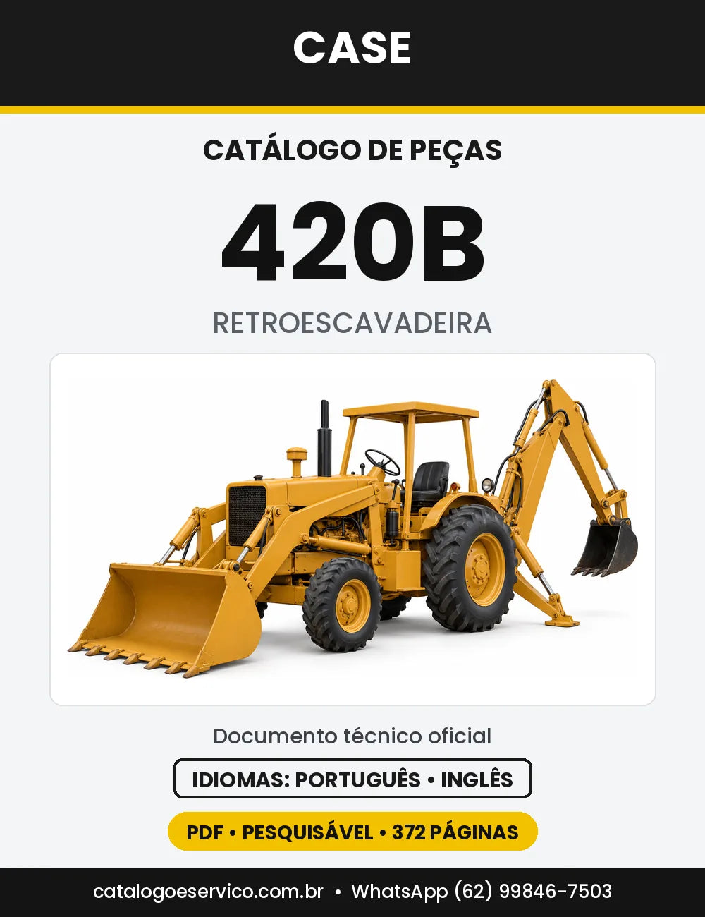 Catálogo de Peças Case 420B — capa do catálogo em PDF