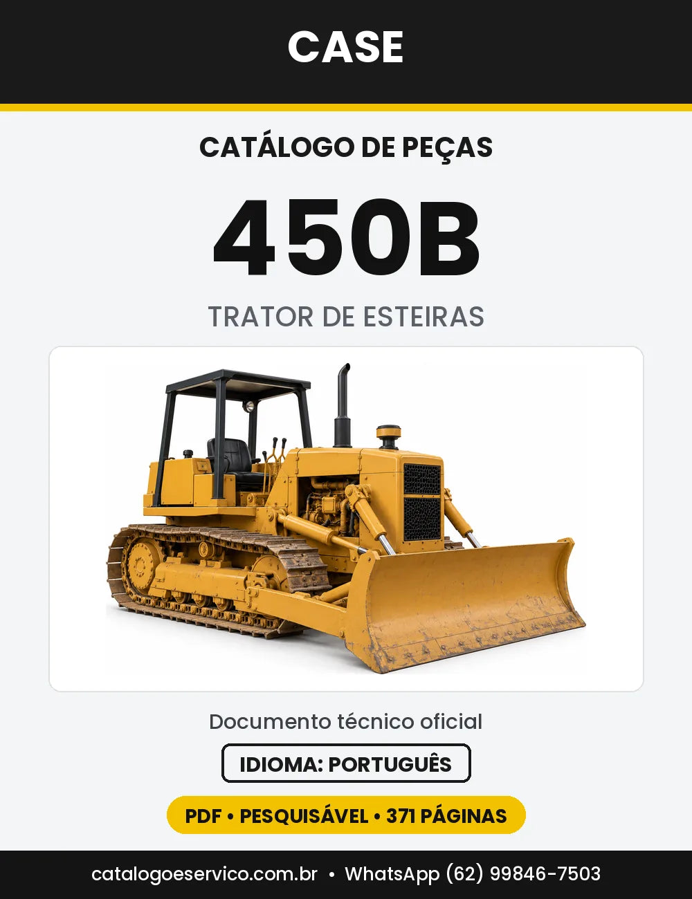Catálogo de Peças Case 450B — capa do catálogo em PDF
