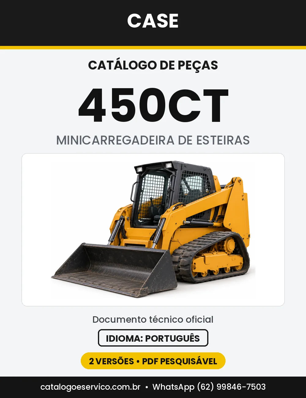 Catálogo de Peças Case 450CT (Série 3 e Anterior à Série 3) — capa do catálogo em PDF