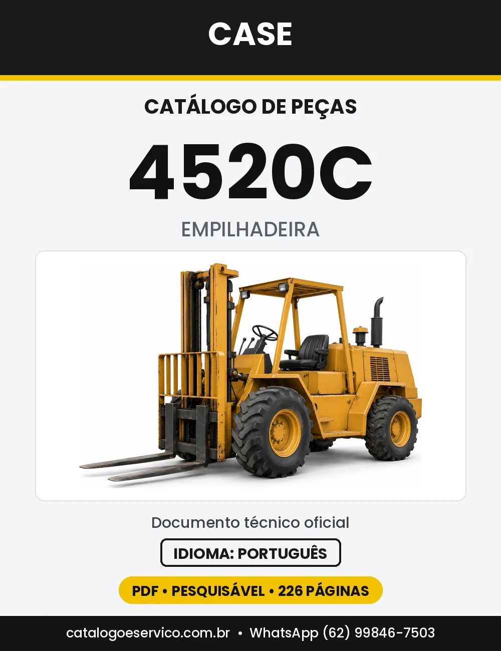 Catálogo de Peças Case 4520C — capa do catálogo em PDF