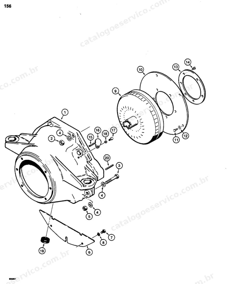 Catálogo de Peças Case 480D — vista explodida de peças, imagem 1