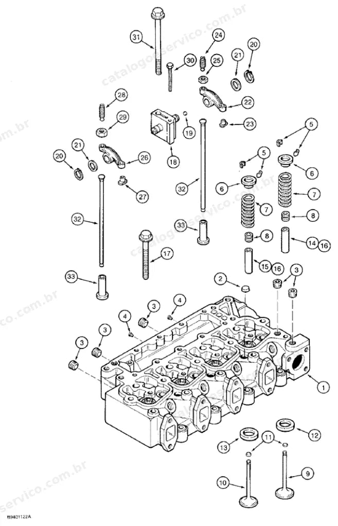 Catálogo de Peças Case 480F LL — vista explodida de peças, imagem 1