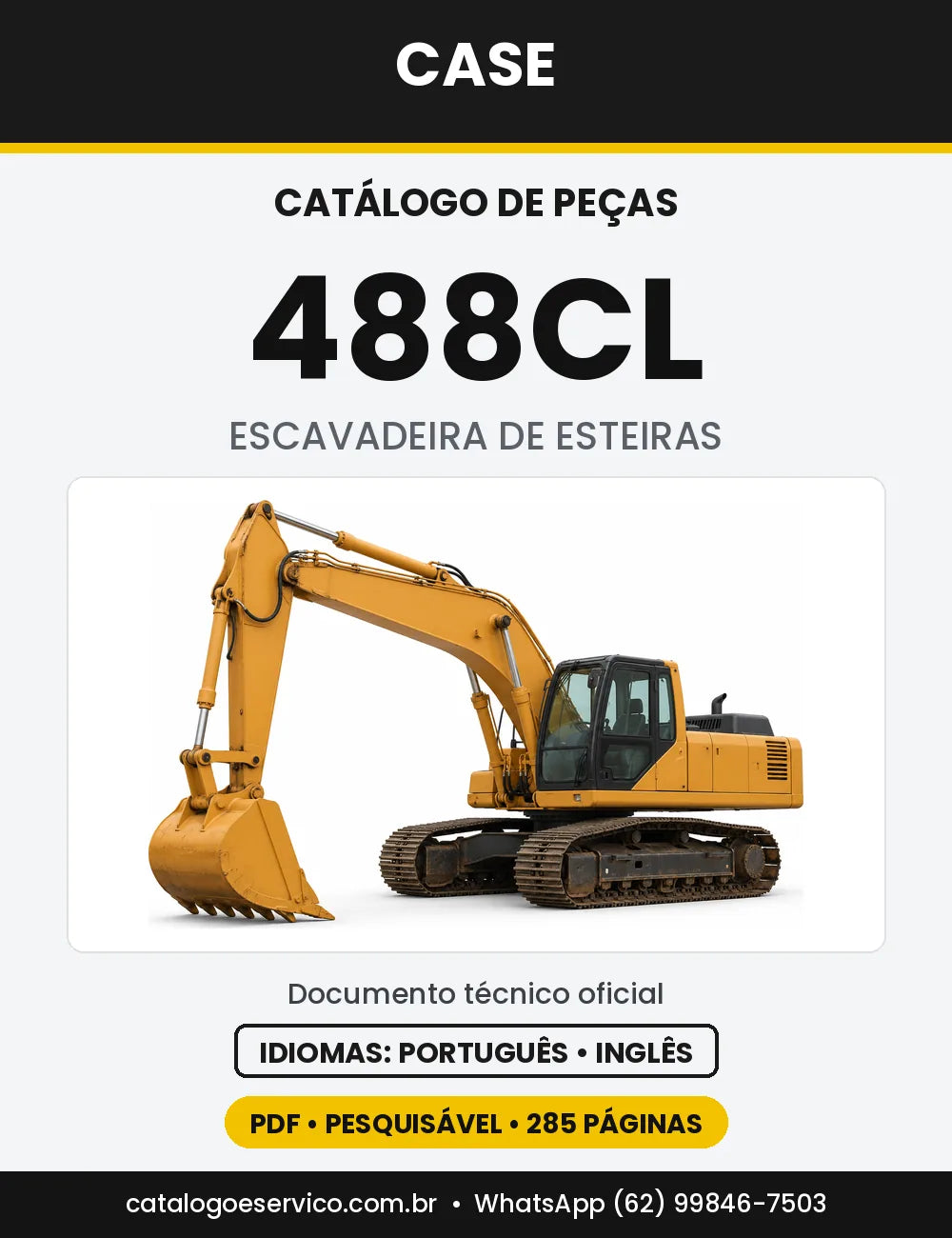 Catálogo de Peças Case 488CL — capa do catálogo em PDF